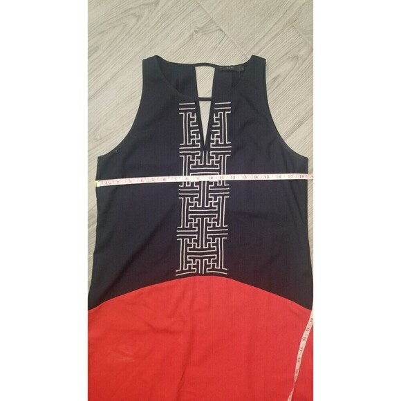 THML Anthropologie Tunic Dress Women's Small Navy Blue Embroidered - Picture 6 of 7